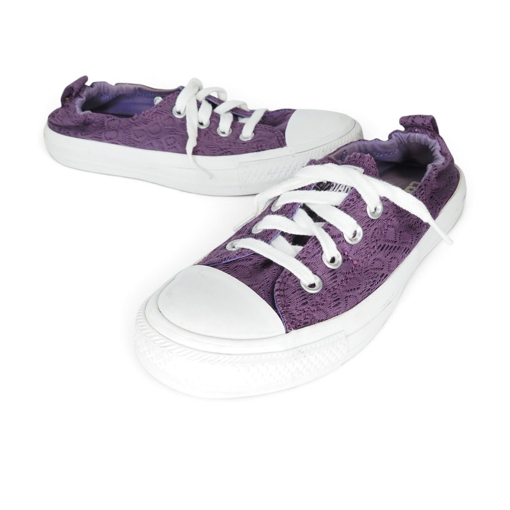 Converse Chuck Taylor All Star Shoreline Lace Womens 7 Purple Slip On Sneakers